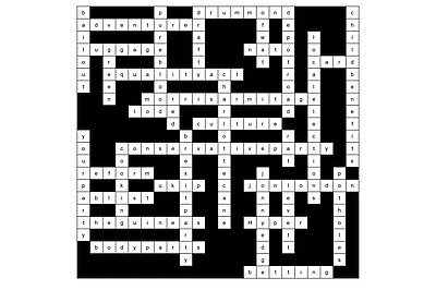 Image of filled in Crossword